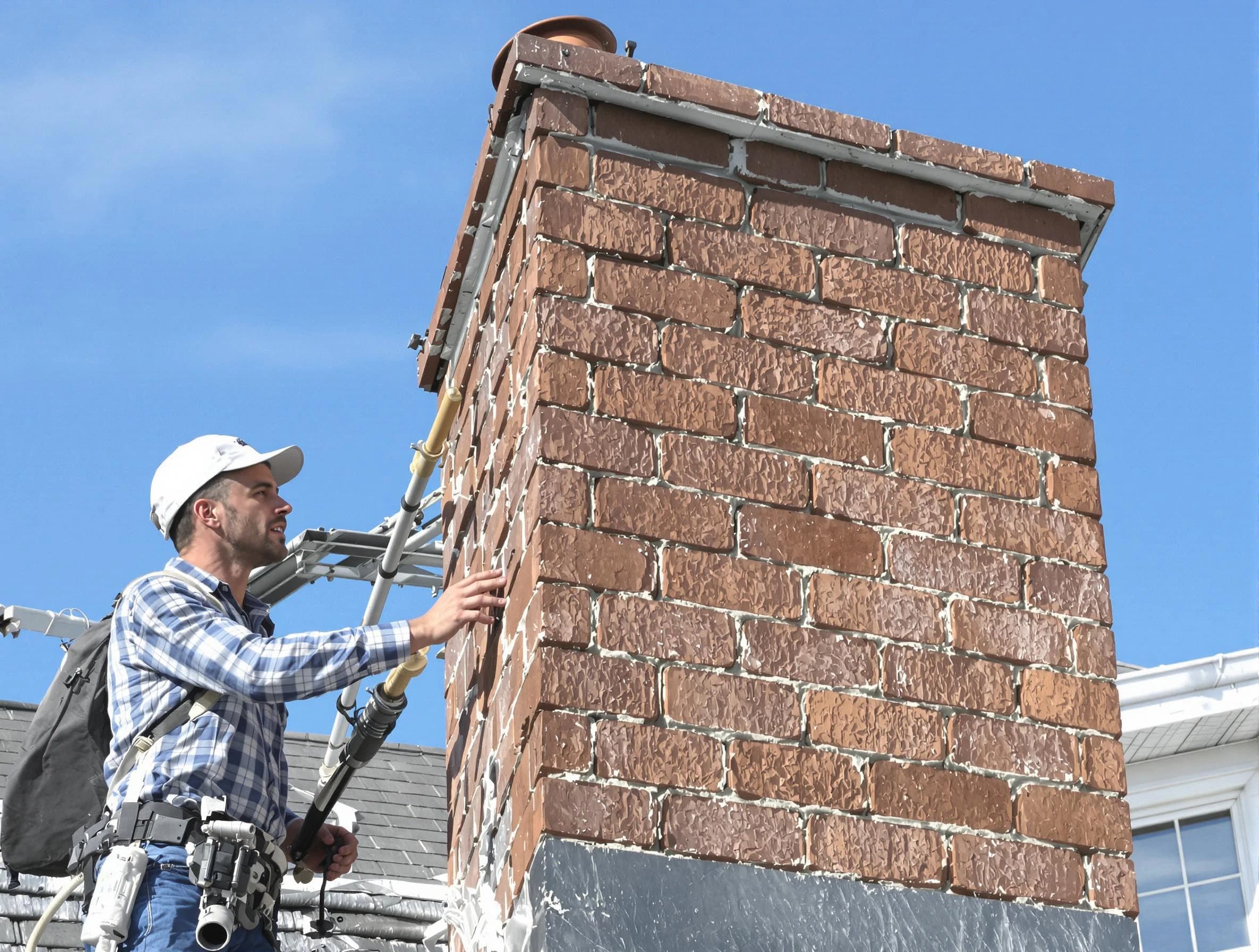 Brickwork for a chimney rebuild by McDonough Chimney Sweep in McDonough, GA