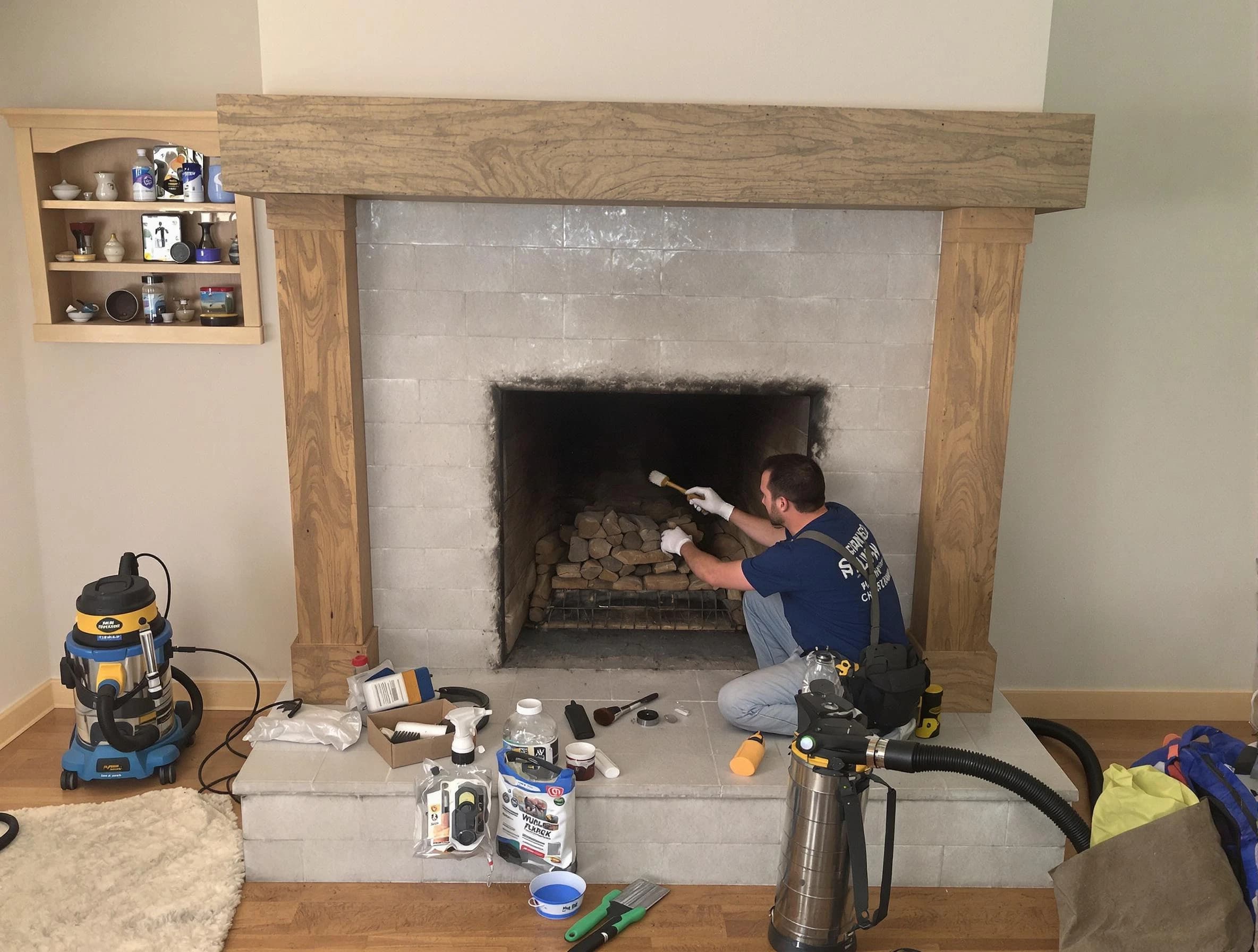 Detailed creosote removal process by McDonough Chimney Sweep in McDonough, GA