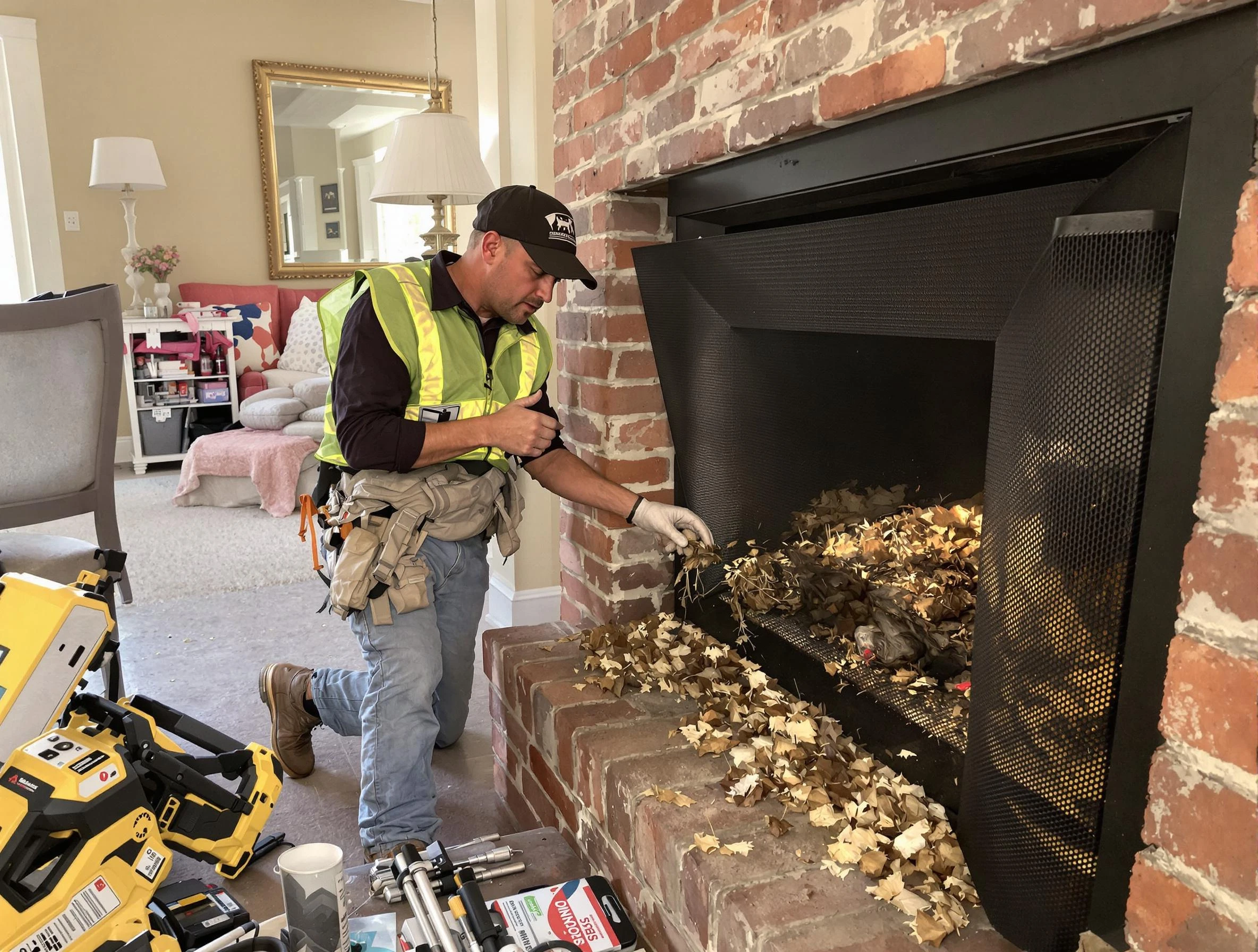 Safe screening installation by McDonough Chimney Sweep in McDonough, GA