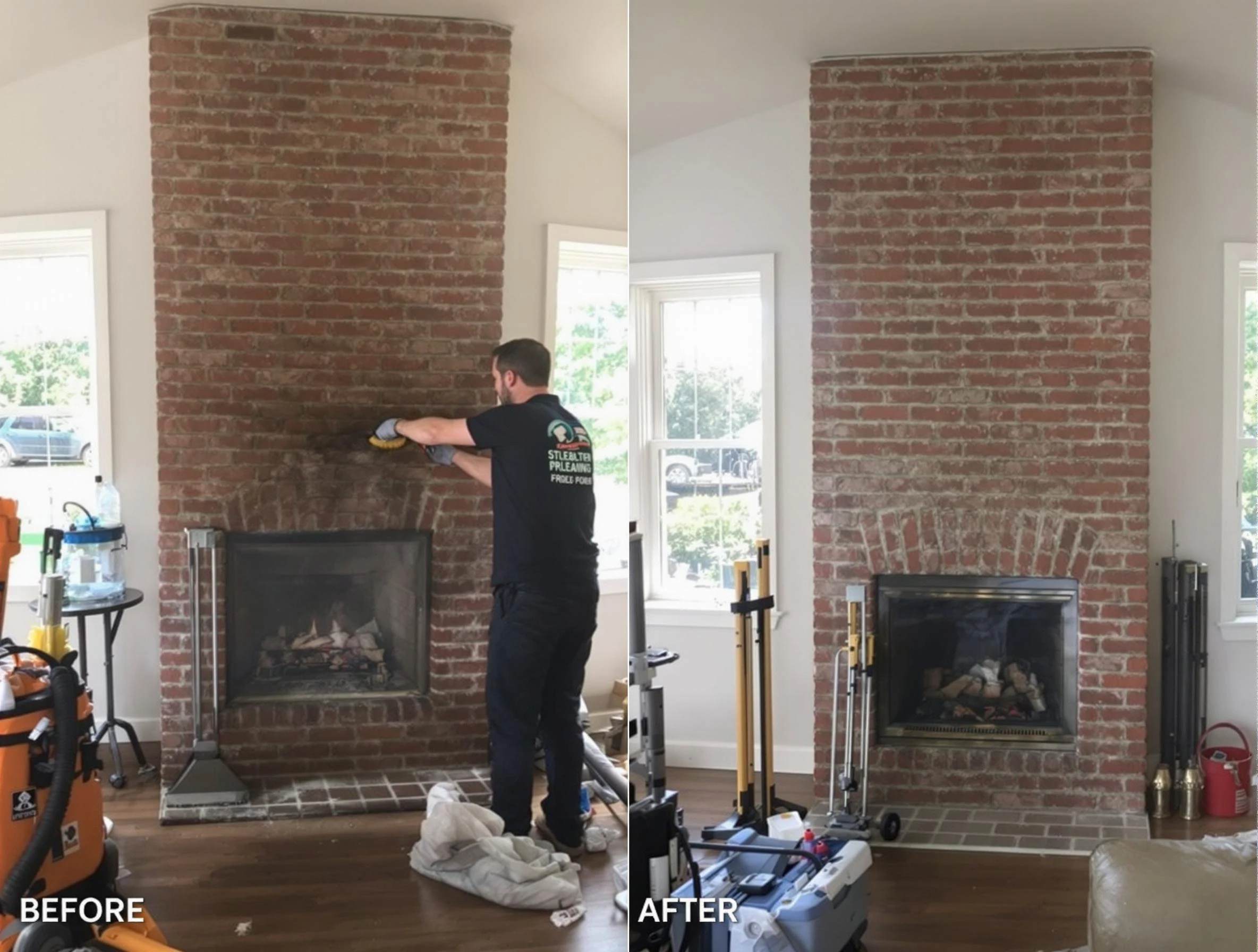 Finished chimney sweeping service by McDonough Chimney Sweep in McDonough, GA