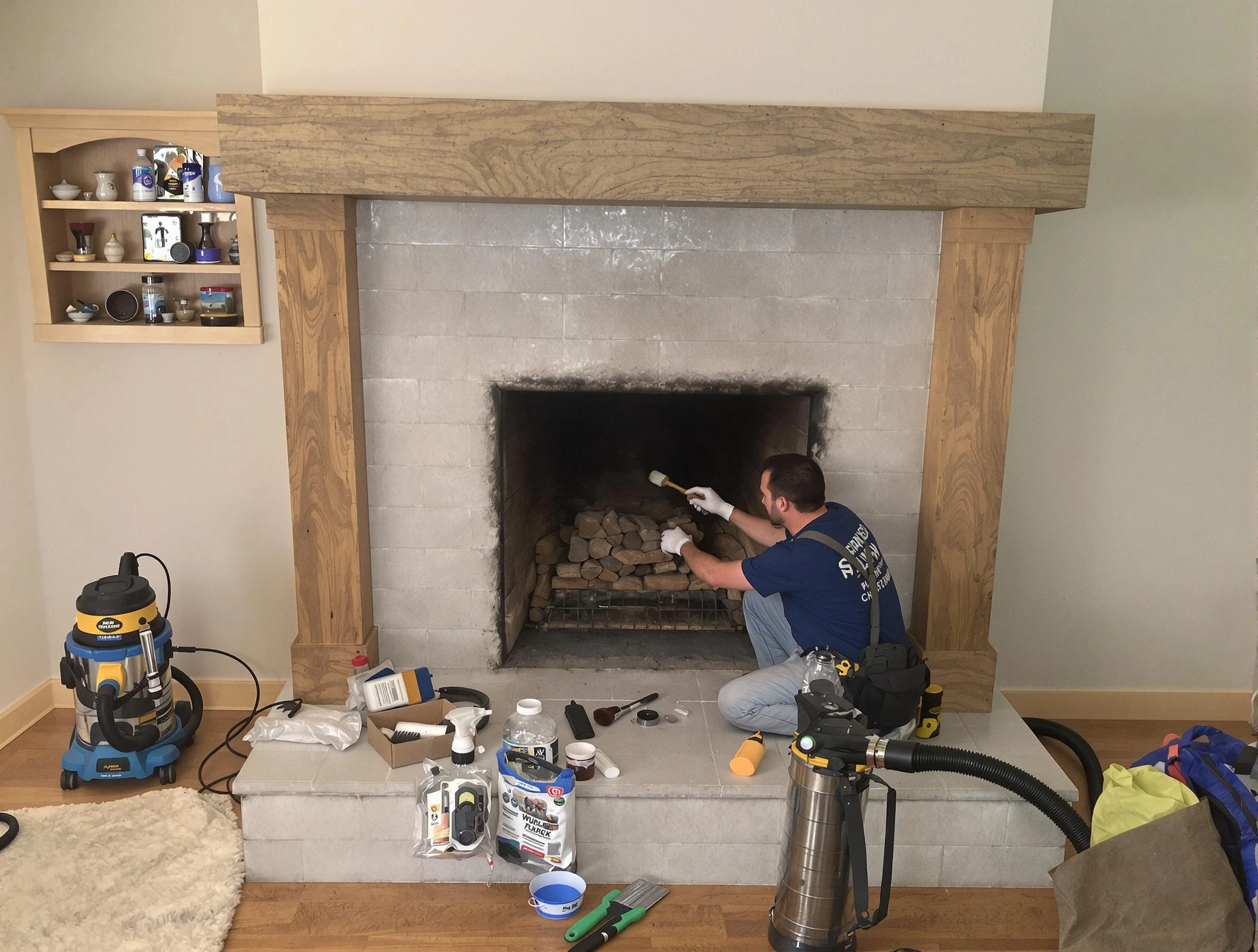 Detailed creosote removal process by McDonough Chimney Sweep in McDonough, GA